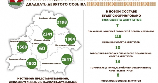 В Беларуси образованы избирательные округа по выборам депутатов местных Советов депутатов двадцать девятого созыва